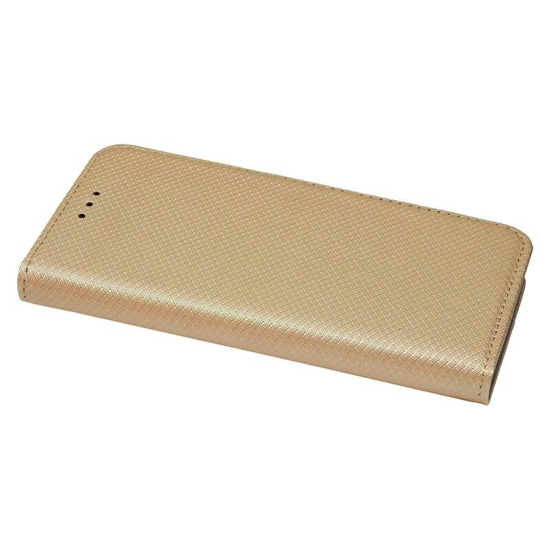 Buch Tasche "Smart" für iPhone 12 Mini Handy Hülle Etui Brieftasche Schutzhülle mit Standfunktion, Kartenfach Gold