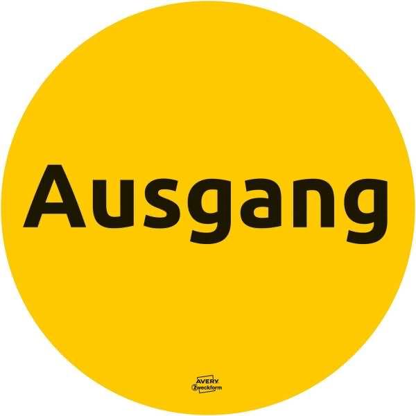 Aufkleber Set Kundenleitsystem 200mm gelb/schwarz VE=12 Stück