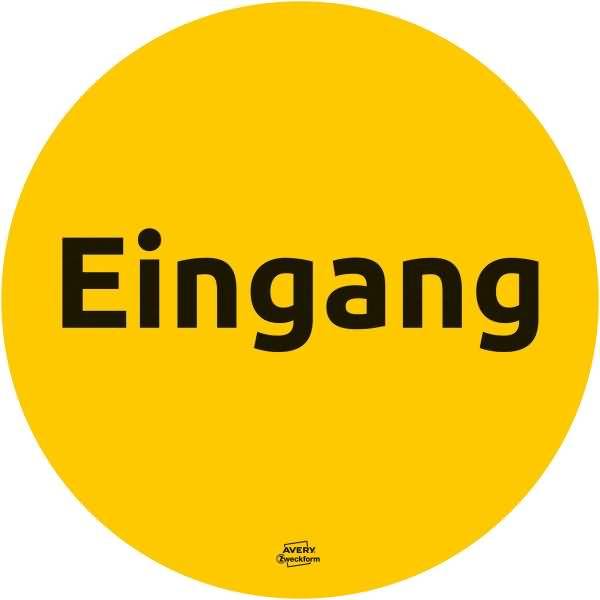 Aufkleber Set Kundenleitsystem 200mm gelb/schwarz VE=12 Stück