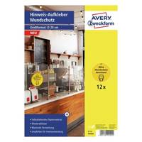 Avery Zweckform 49404 - Schwarz - Gelb - Rund - Entfernbar - Ø 200 mm - A4 - Pap