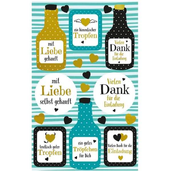 Creative Papier-Sticker Mitbringsel 18 Stück bunt 1 Bogen