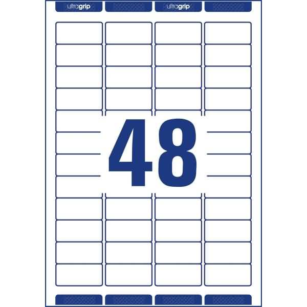 Adressetiketten ultragrip 45,7x21,2mm weiß 480 Etiketten