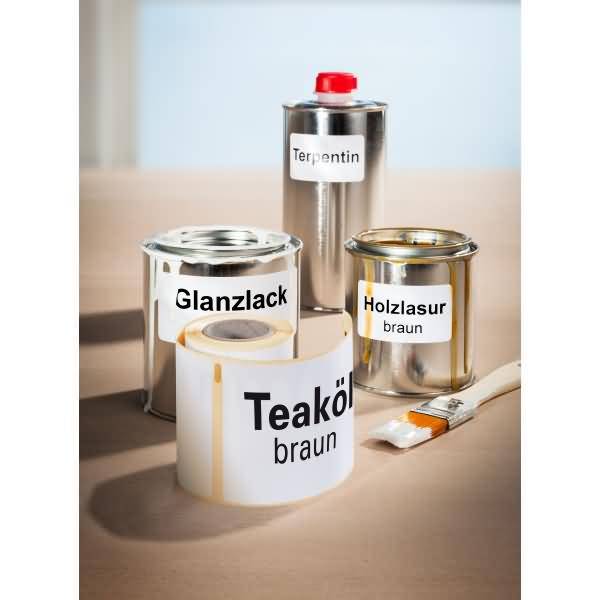 Rollenetiketten strapazierfähig 59x102mm Folie weiß VE=50 Stück