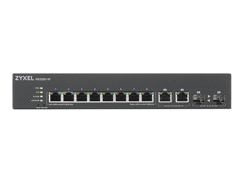 Zyxel GS2220-10 - Switch - managed - 8 x 10/100/1000 + 2 x Kombi-Gigabit-SFP