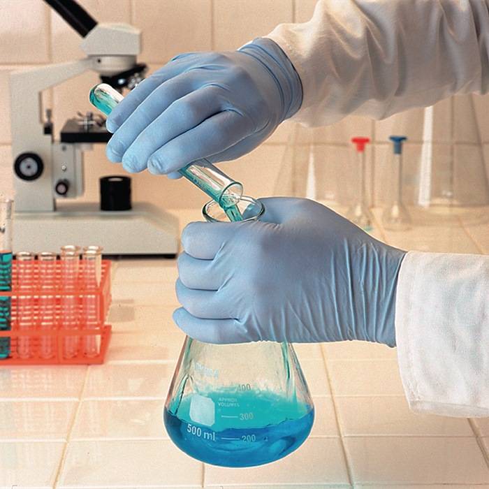 Einw.-Handsch.TouchNTuff 92-670 Gr.7,5-8 hellblau Nitril 100 St./Box