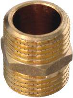 Doppelnippel messing 3/4" lose