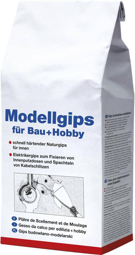Modellgips 1,5kg Sack f. Bau und Hobby Decotric