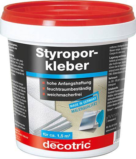Styroporkleber 4kg, Eimergebrauchsfertig decotric