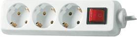Tischsteckdose 3fl., 5KS Sch, ws, 1,4 m