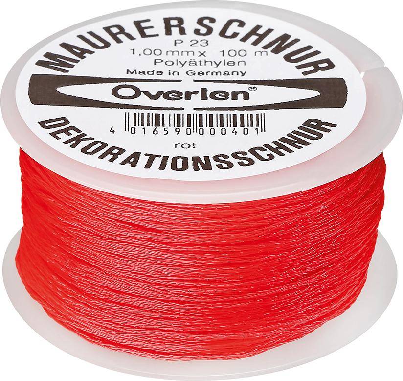 Maurerschnur PE 1,0mm 100m rot Overmann