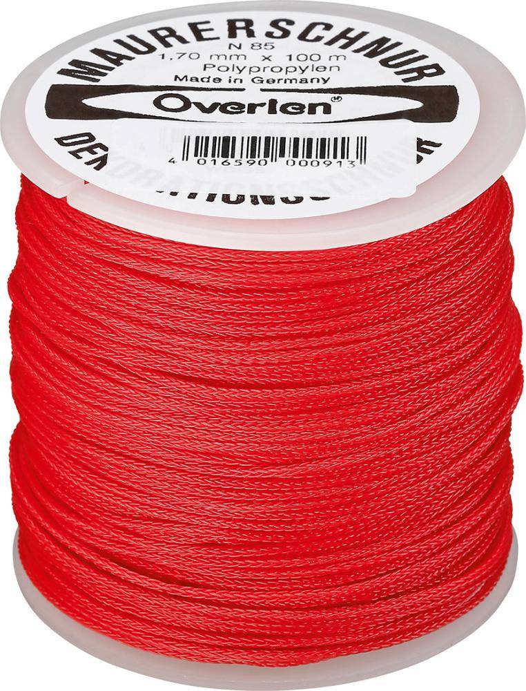 Maurerschnur PE 1,7mm 100m rot Overmann