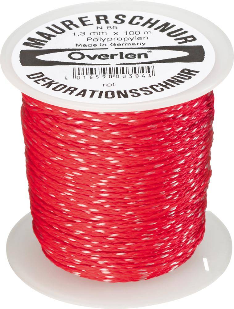 Maurerschnur PP 1,3mm 100m rot Overmann