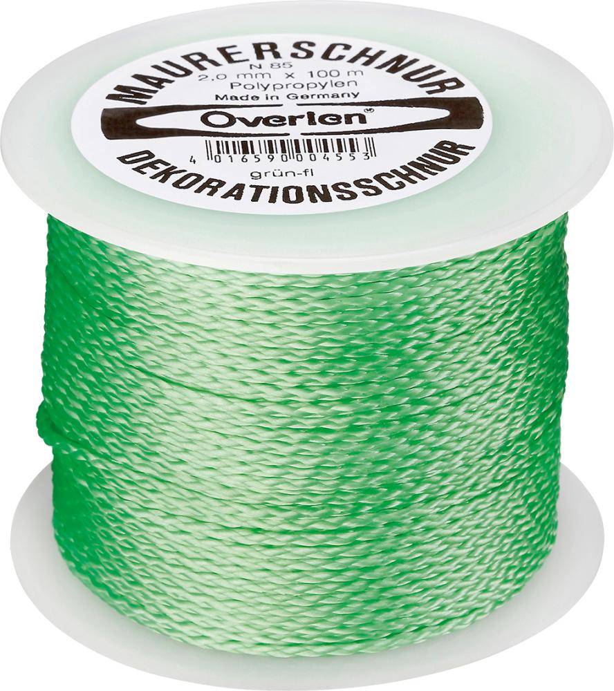 Maurerschnur PP fluoresz.2,0mm 100m grün Overmann