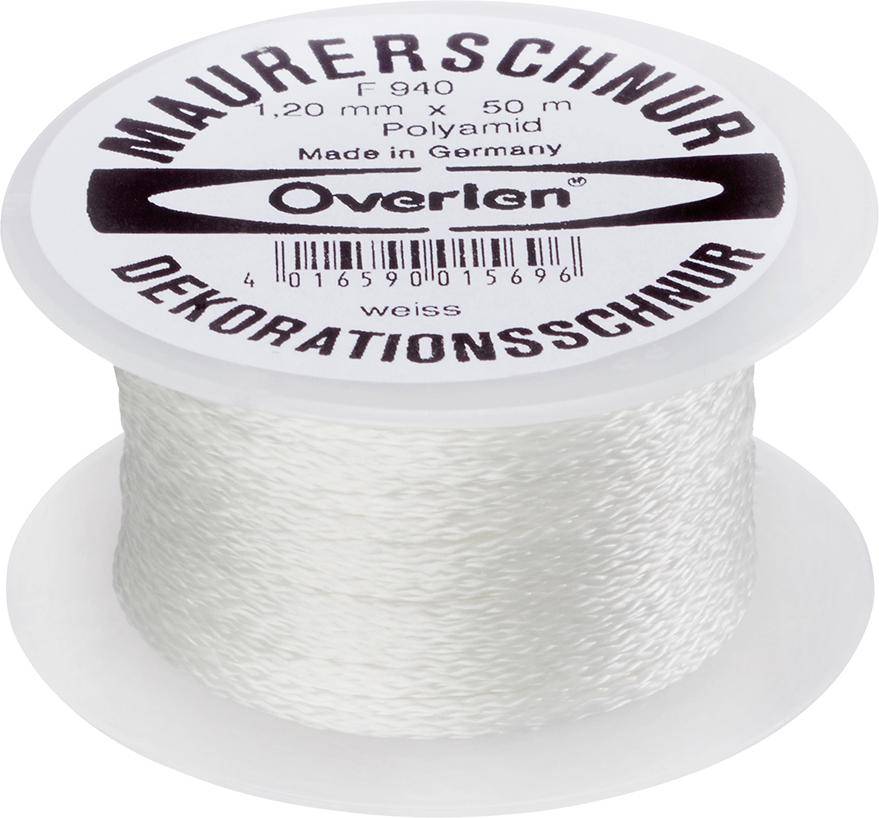 Kordel Polyamid 1,2mm 50m weiß Overmann