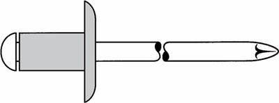 Gesipa Blindniet Al/St 4x10mm Grosskopf K12 KS 5,0-6,5mm (Pack mit 500 St) (1454096)