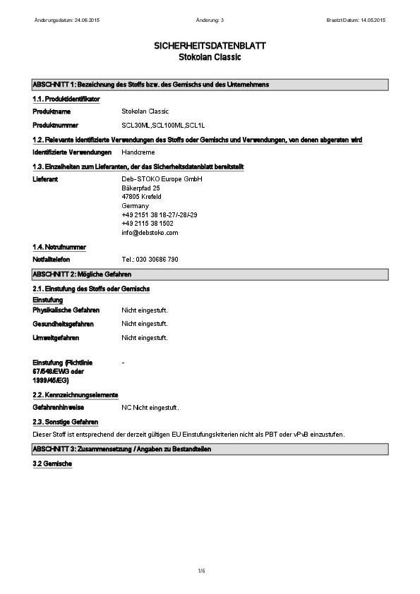 Hautpflegecreme STOKOLAN classic 100ml Tube