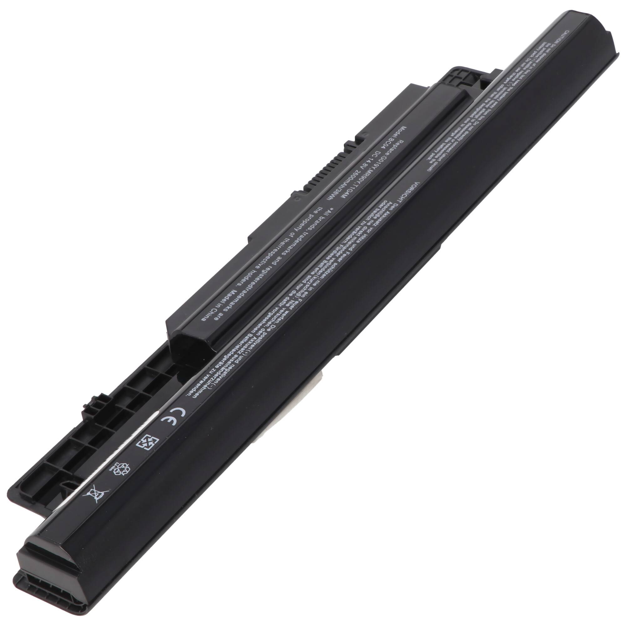 Akku passend für Dell Latitude 3540 Series, Li-ion, 14,8V, 2600mAh, 38,5Wh, black