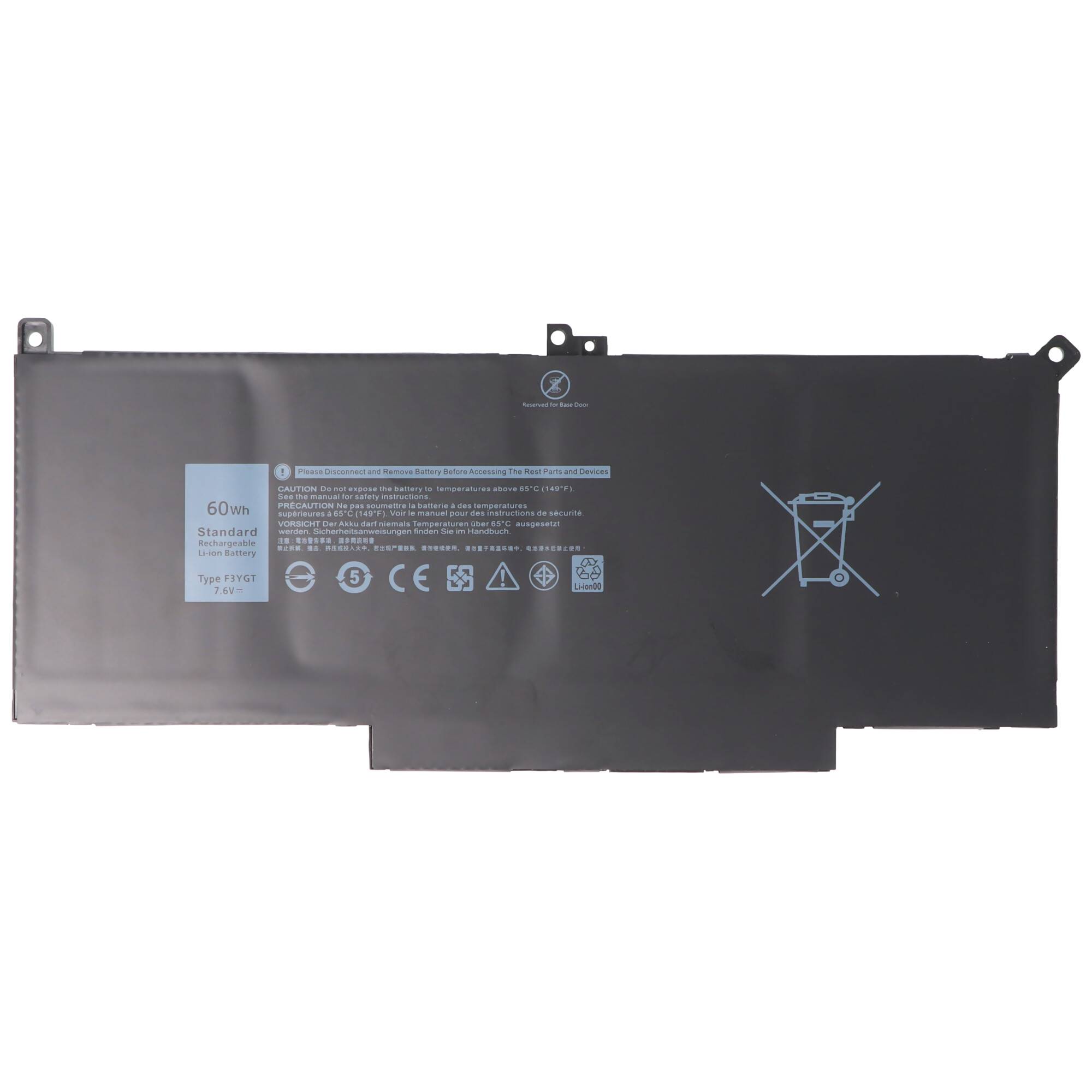 Akku passend für Dell Latitude E7480 Li-Polymer 7,6V 7895mAh 60,0Wh