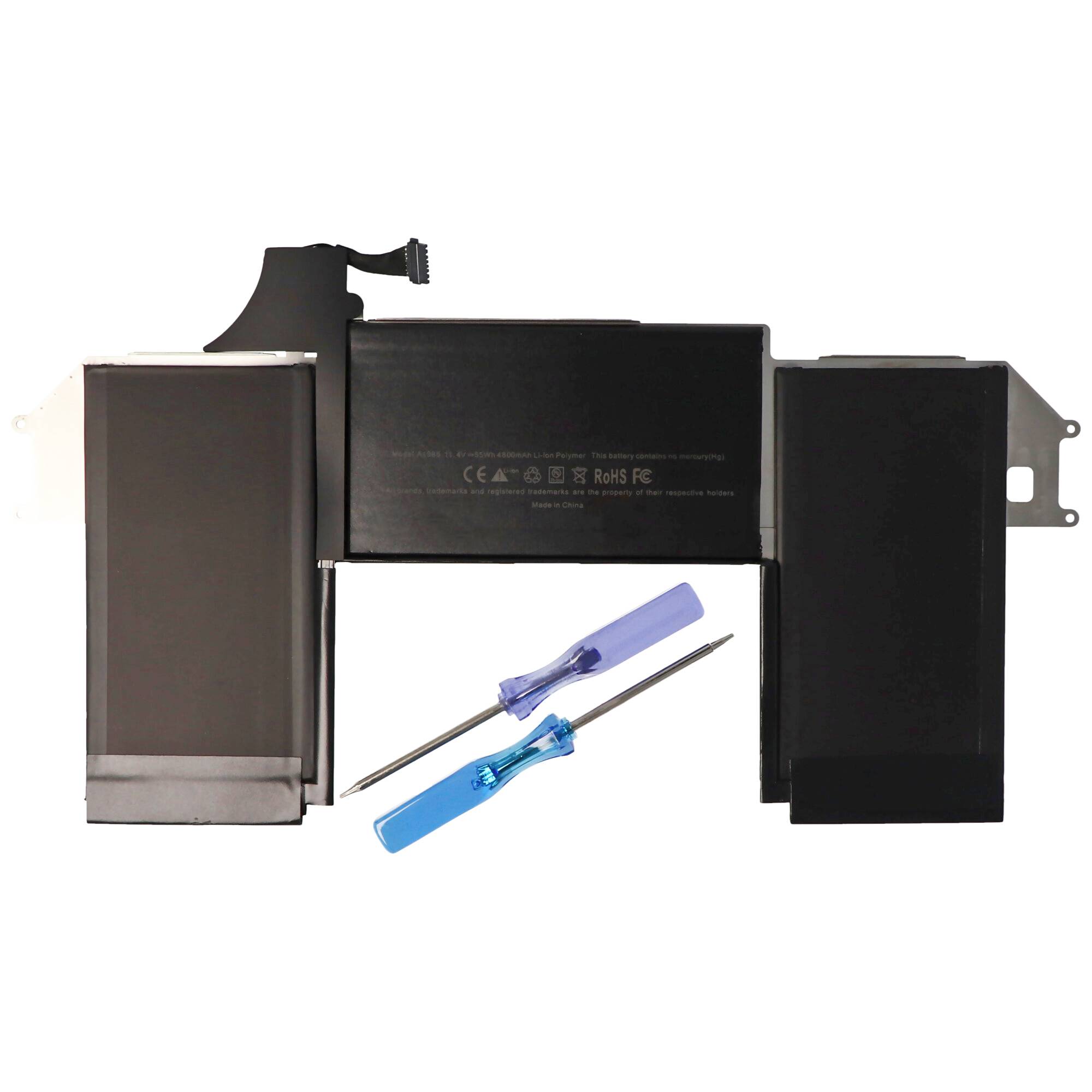 Akku passend für A1965 für MacBook Air 13" A1932, Li-Polymer, 11,4V, 4825mAh, 55,0Wh, built-in, ohne Werkzeug