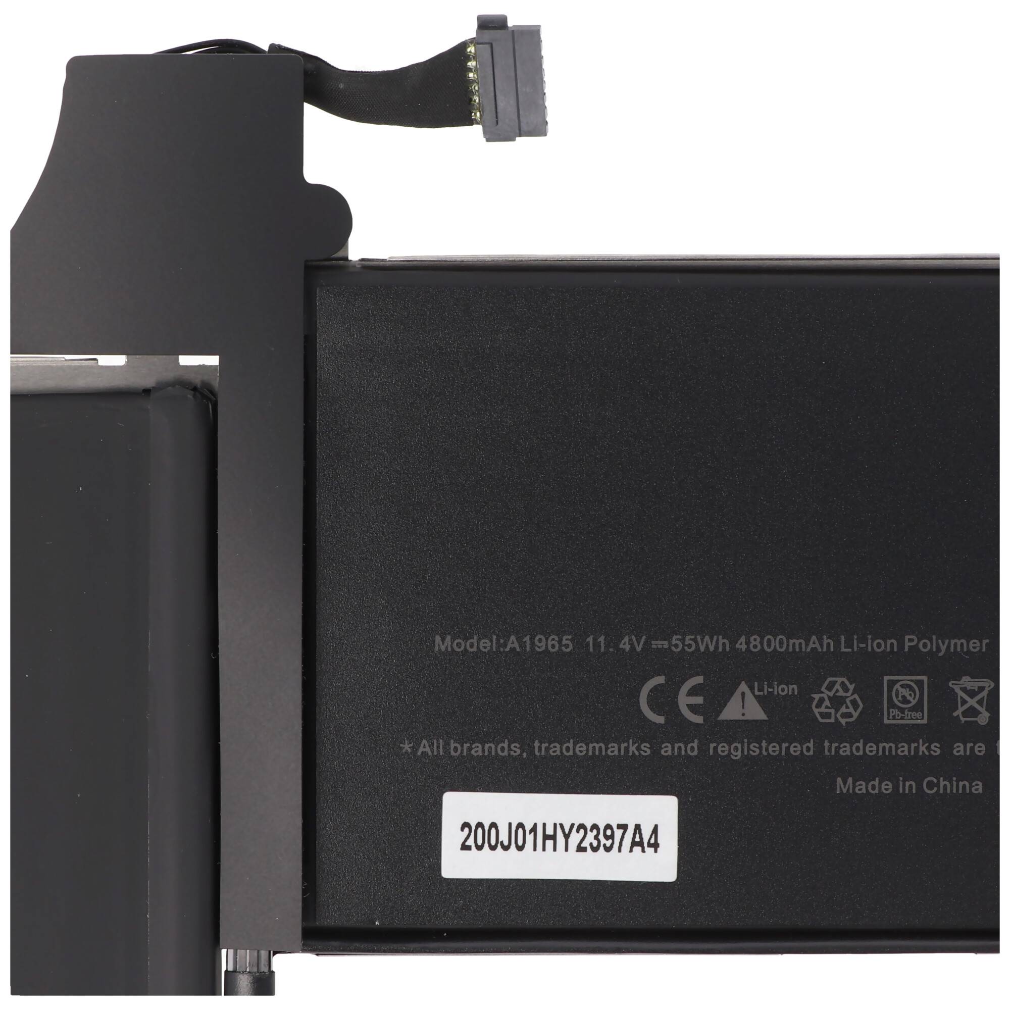 Akku passend für A1965 für MacBook Air 13" A1932, Li-Polymer, 11,4V, 4825mAh, 55,0Wh, built-in, ohne Werkzeug