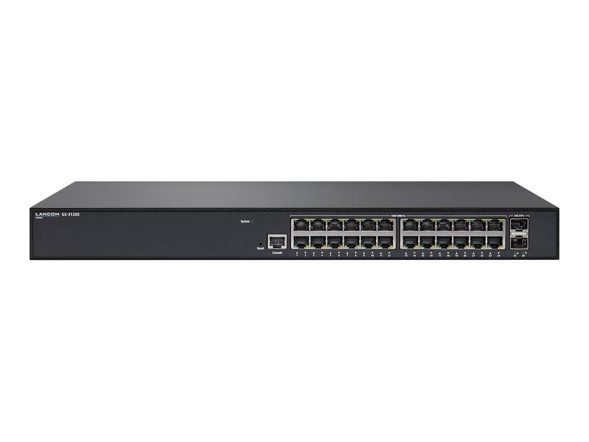 LANCOM GS-3126X - Switch - L3 Lite - managed - 24 x 10/100/1000 + 2 x 10 Gigabit SFP+ (Uplink)