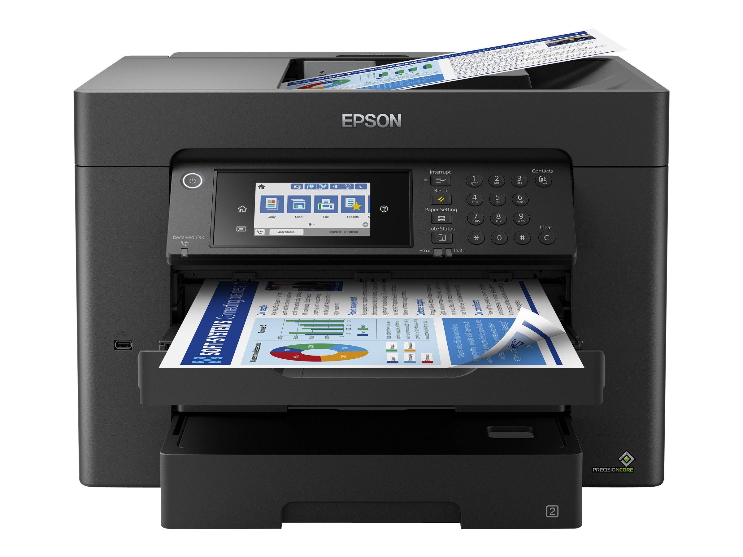 Epson WorkForce WF-7840DTWF Multifunktionsdrucker Tintenstrahl Farbe A3+ Drucker, Scanner, Kopierer, Fax Duplex, WLAN, USB, LAN
