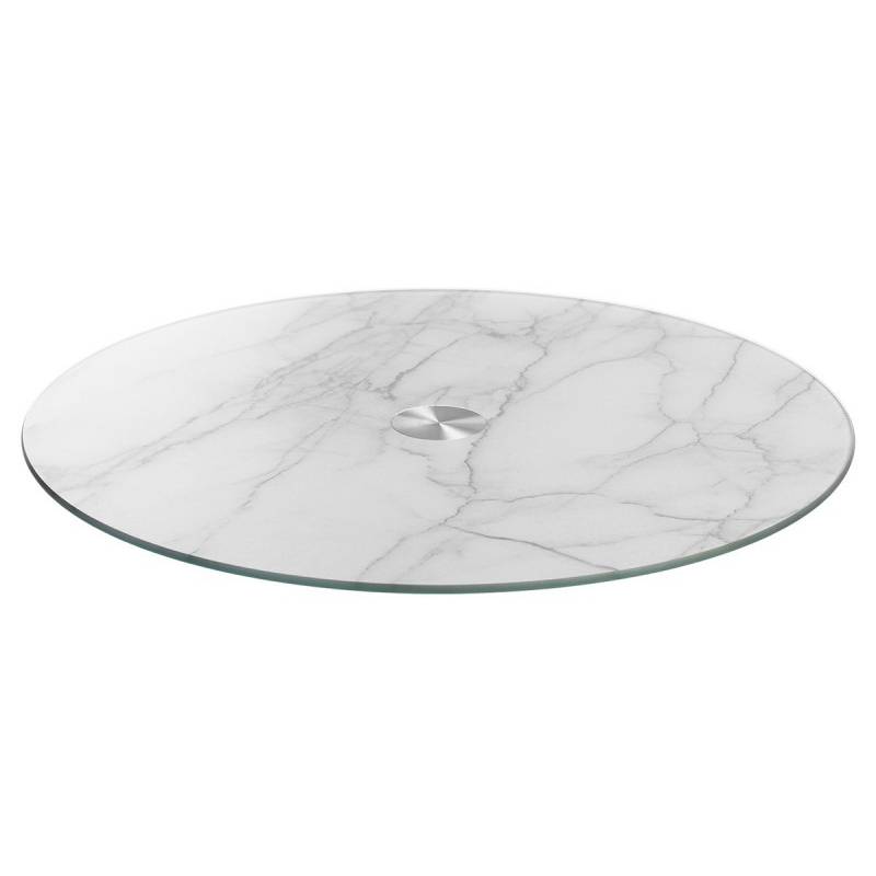 LEONARDO 34925 Servierplatte Turn 33 cm Marmoroptik, weiß/grau (1 Stück)