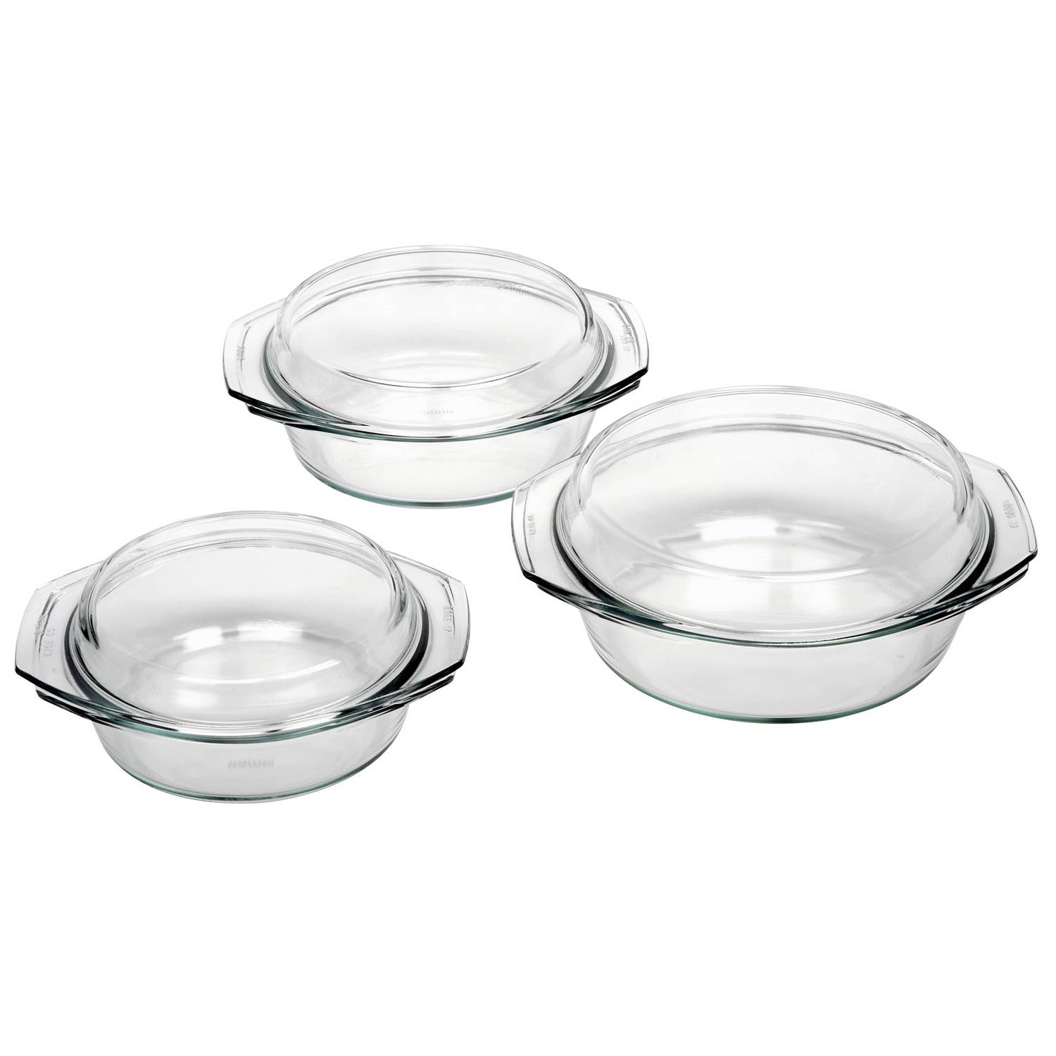 Schüsseln aus Glas, verschiedene Größen, transparent, 6-teilig (1 Set)
