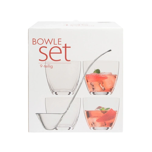 Bohemia Crystal Libera Bowle Set Glas Partygeschirr 9 teilig Bohemia Crystal Libera Bowle Set Glas Partygeschirr 9 teilig
