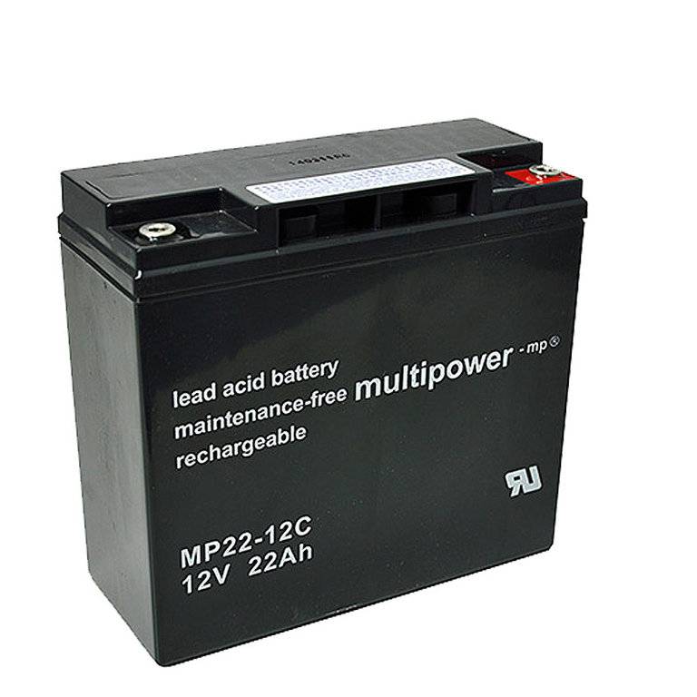 MP22-12C Multipower AGM-Akku Zyklentyp 12V 22Ah