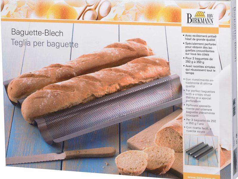 RBV Birkmann Baguettebackblech 38,5x28cm, Bronze