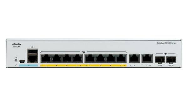Cisco Catalyst 1000-8FP-E-2G-L - Switch - managed - 8 x 10/100/1000 (PoE+)