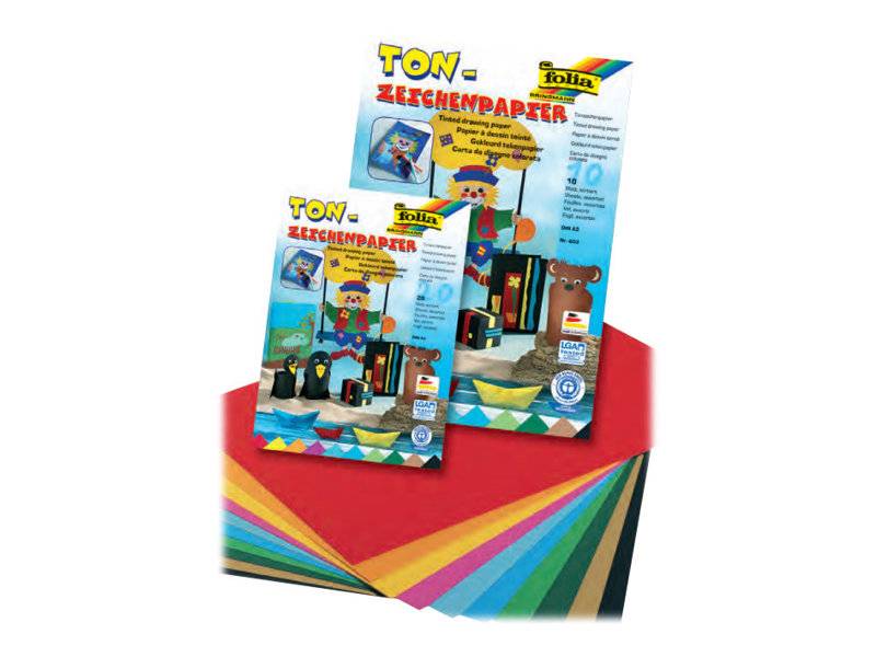 Folia 603 - Kunstpapier - 10 Blätter - Tonzeichenpapier A3 - 130 g/m² - 10 Blatt