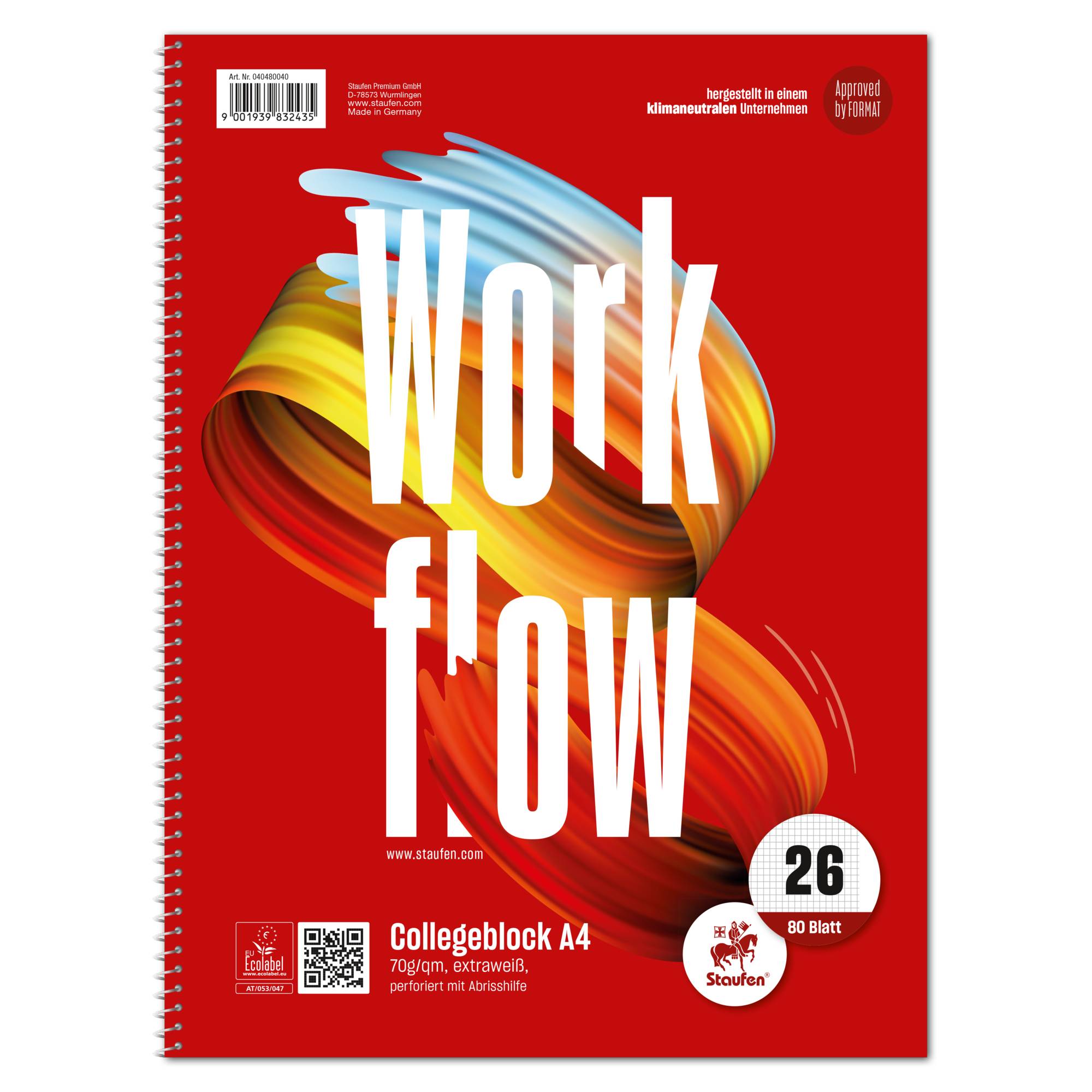 Collegeblock Style A4 70 g/qm Lineatur 26 80 Blatt