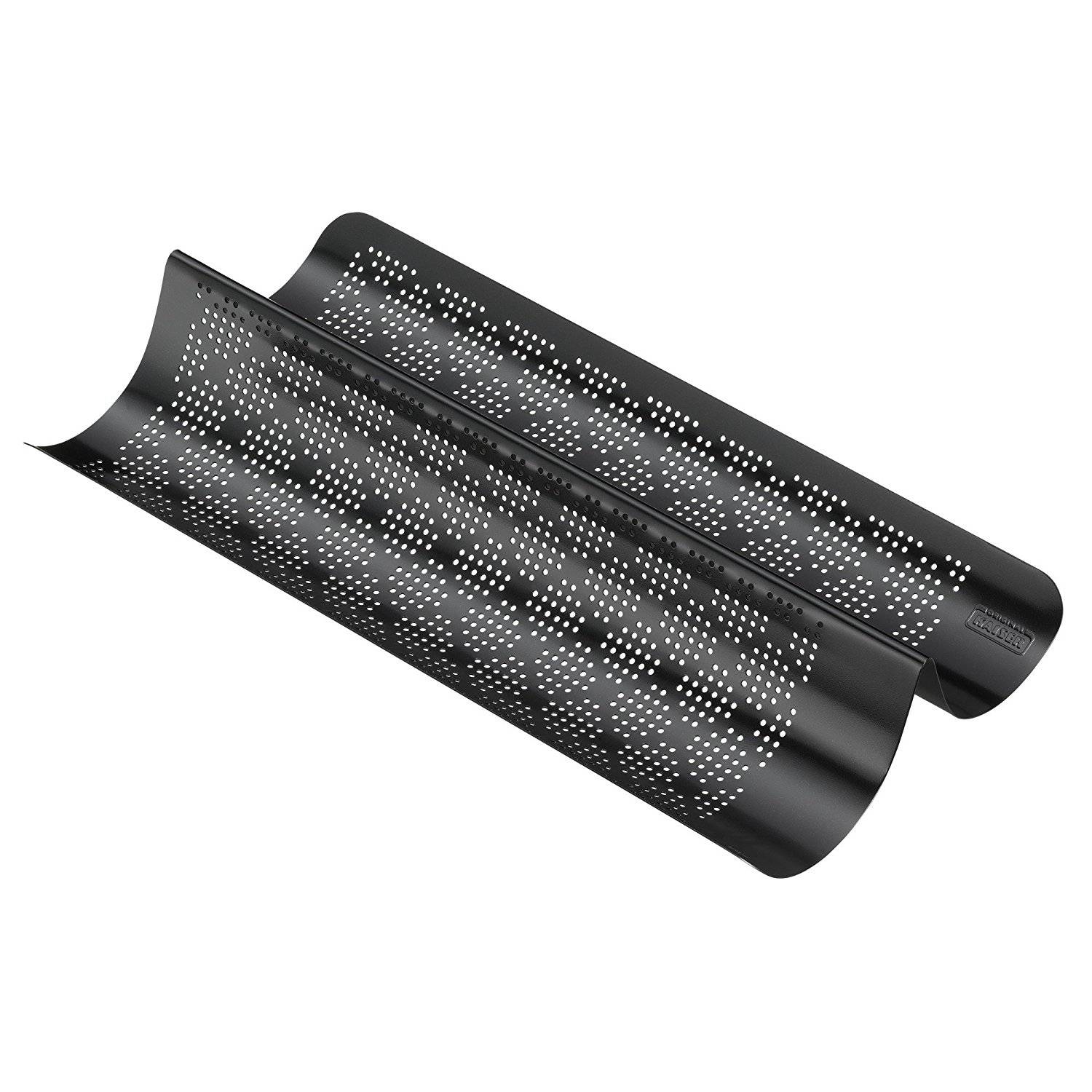 Kaiser 2300651354 Baguettform Inspiration perforiert für 2 Baguettes, 40,5 cm, schwarz