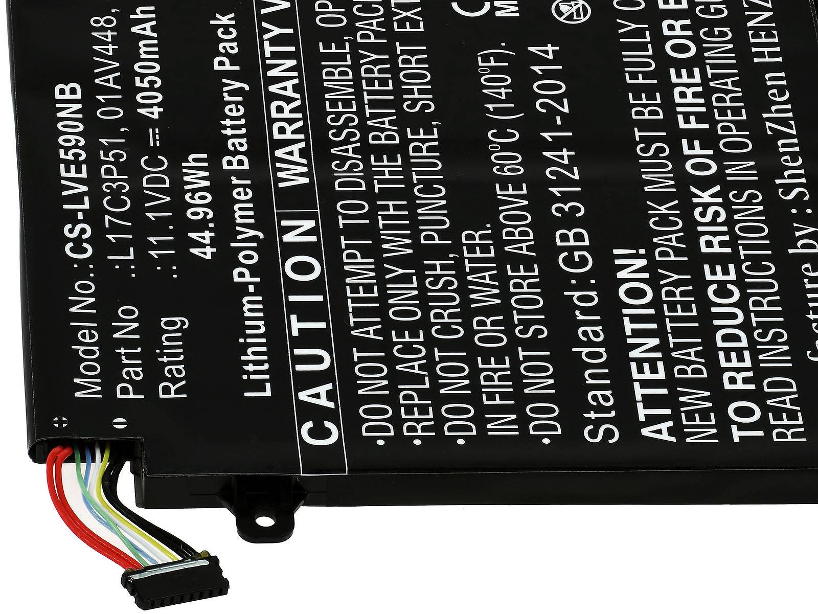 Powery Akku kompatibel mit Lenovo Typ L17C3P51, 11,1V, Li-Polymer