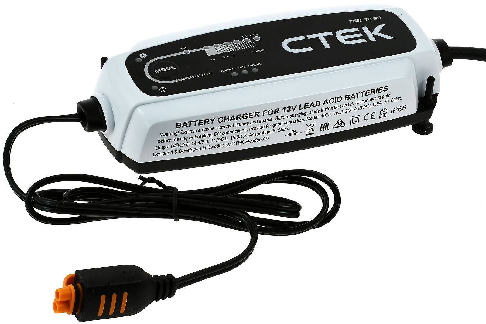 CTEK CT5 Time to Go, Batterie-Ladegerät, mit Countdown-Display 12V 5A EU-Stecker, 12V