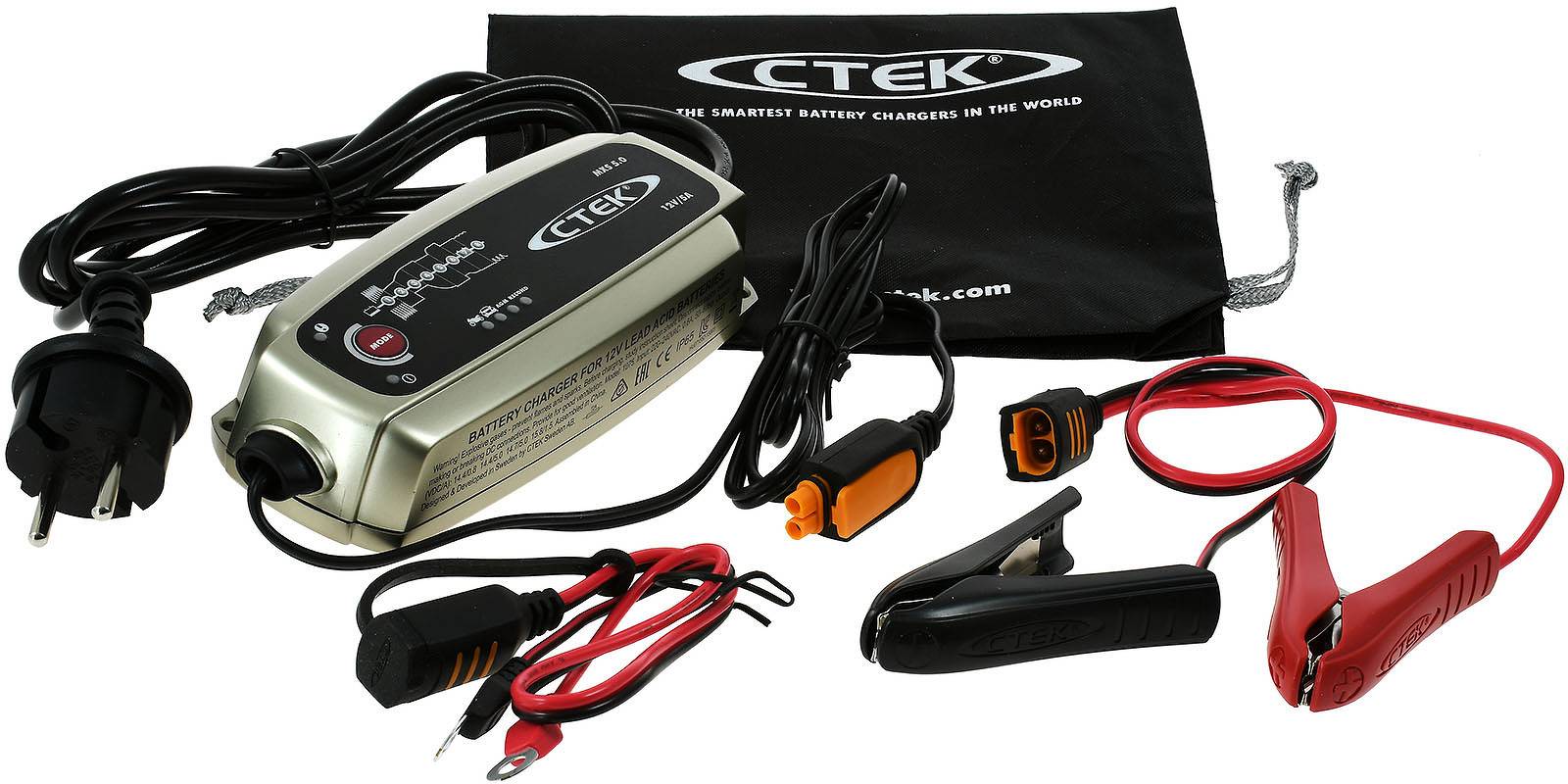 CTEK MXS 5.0 Batterie-Ladegerät mit autom. Temperaturkompensation 12V 5A EU-Stecker, 12V