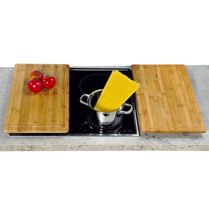 Kesper 58591 Schneide- und Abdeckplatte aus Bambus, 50 x 28 x 4 cm, natur