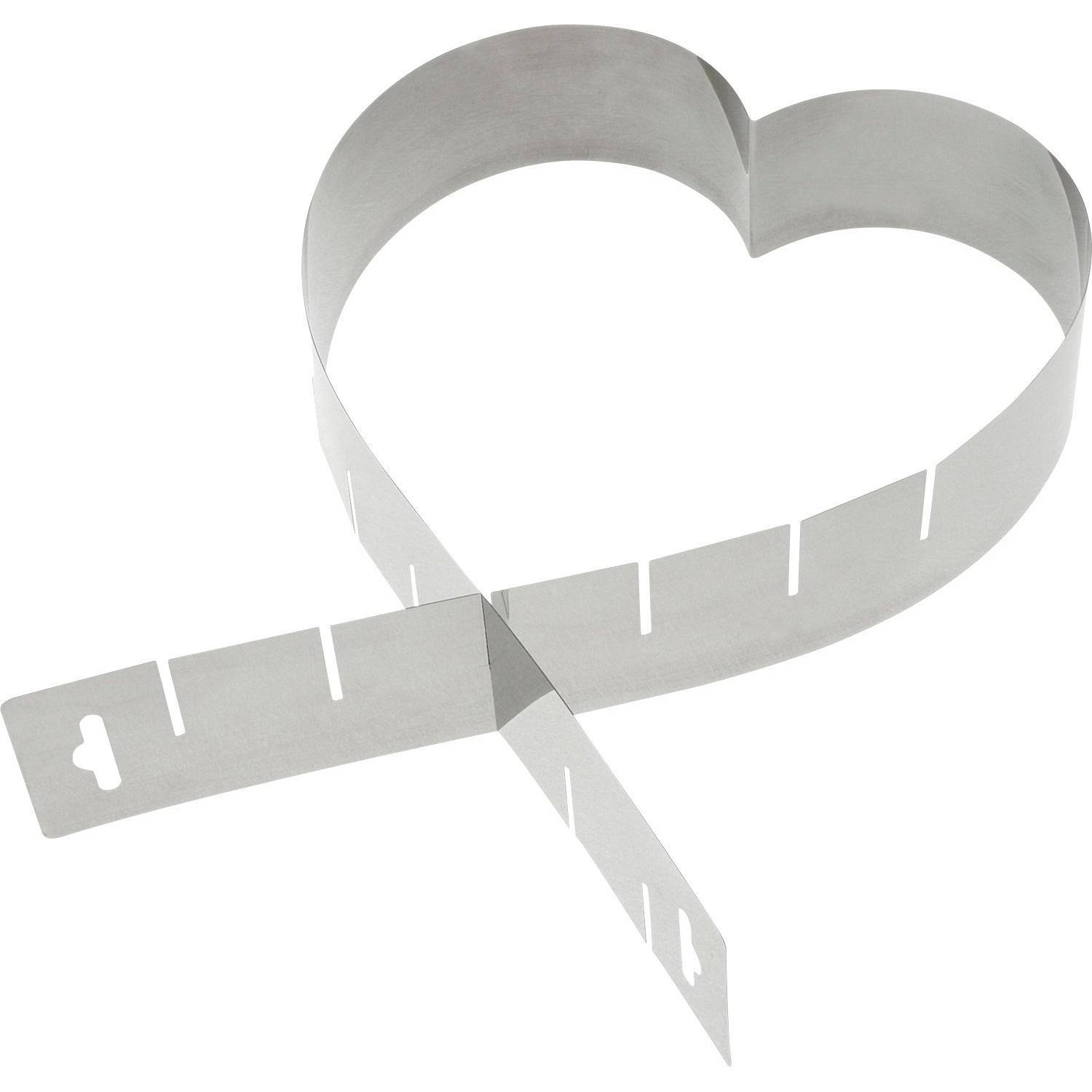 Herzbackform 5cm hoch, silber