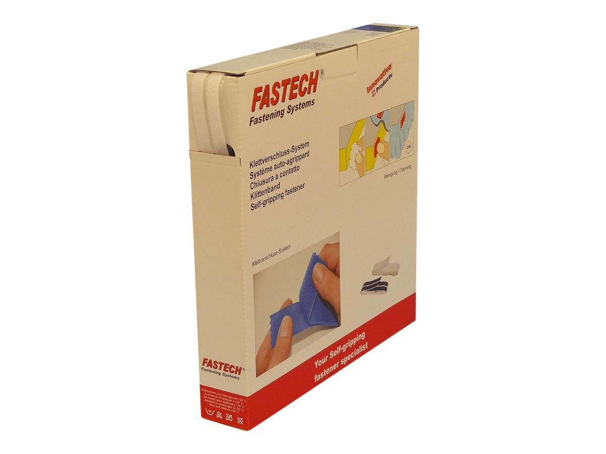 FASTECH - Selbstklebendes Klettband - 1 cm x 25 m - weiß