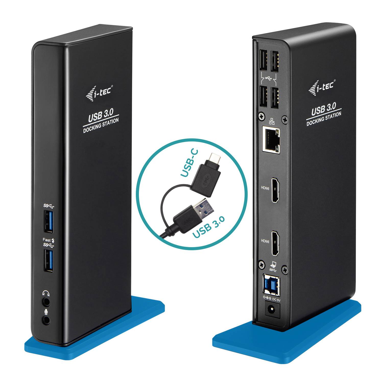 USB 3.0/USB-C-Doppel-HDMI-Dockingstation