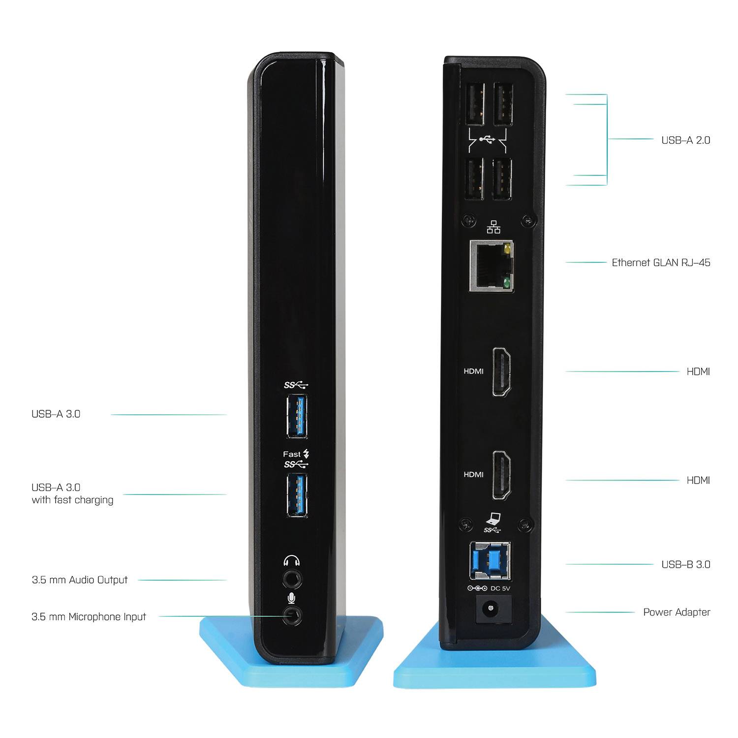 USB 3.0/USB-C-Doppel-HDMI-Dockingstation