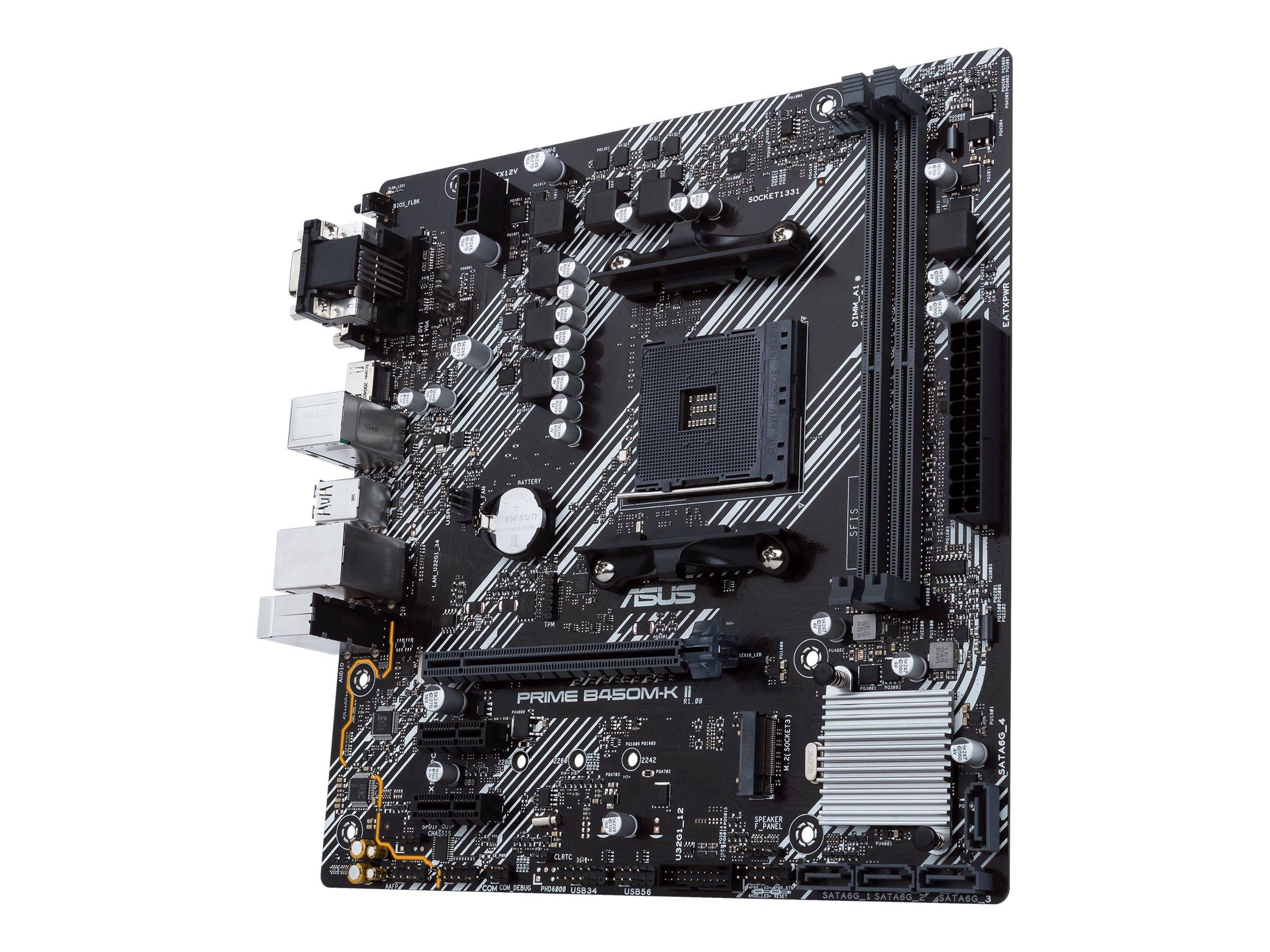 ASUS PRIME B450M-K II - Motherboard - micro ATX - Socket AM4 - AMD B450 Chipsatz - USB 3.2 Gen 1 - Gigabit LAN - Onboard
