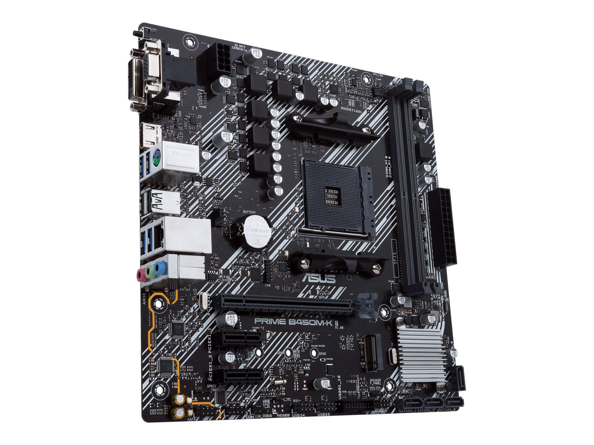 ASUS PRIME B450M-K II - Motherboard - micro ATX - Socket AM4 - AMD B450 Chipsatz - USB 3.2 Gen 1 - Gigabit LAN - Onboard
