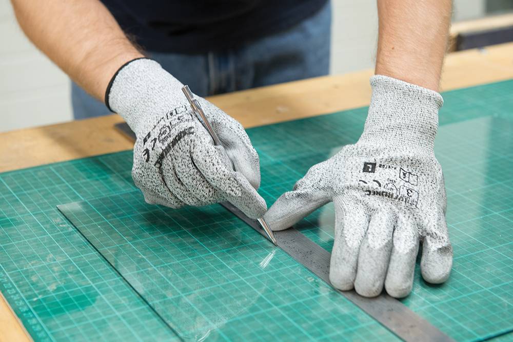 Hartmetall Anreißnadel 150 mm und Glasschneider 3-4 mm