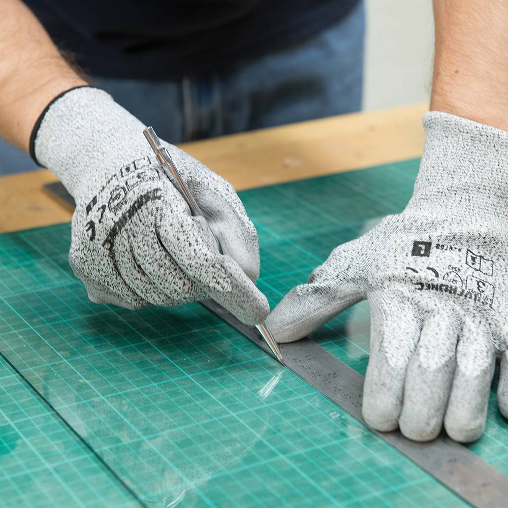 Hartmetall Anreißnadel 150 mm und Glasschneider 3-4 mm