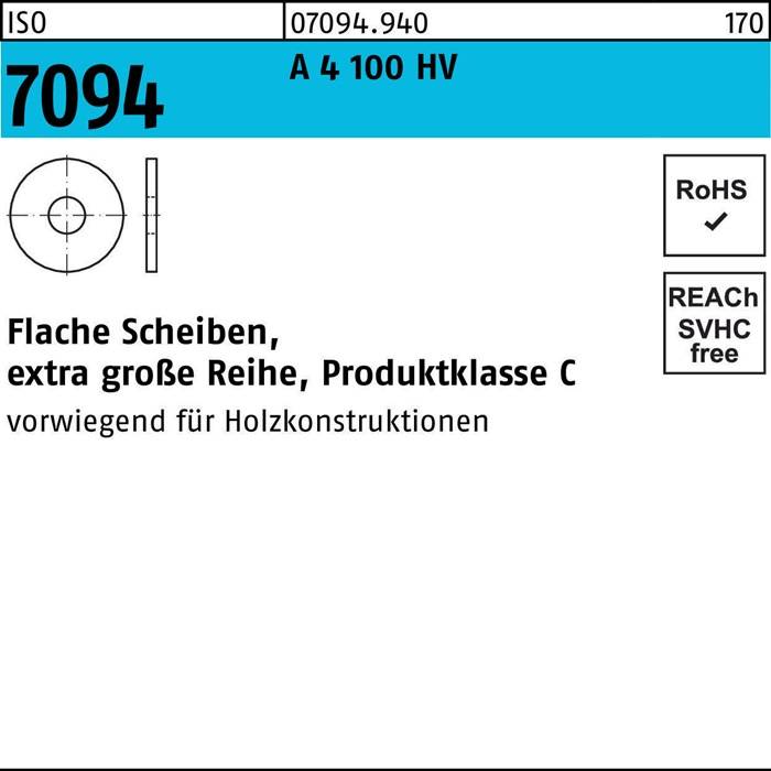 Unterlegscheibe '7094' Rundform, Extra-Large-Serie, Produktklasse C, für Holzkonstruktionen. Inklusive RoHS- und REACH-Konformitätszeichen.
