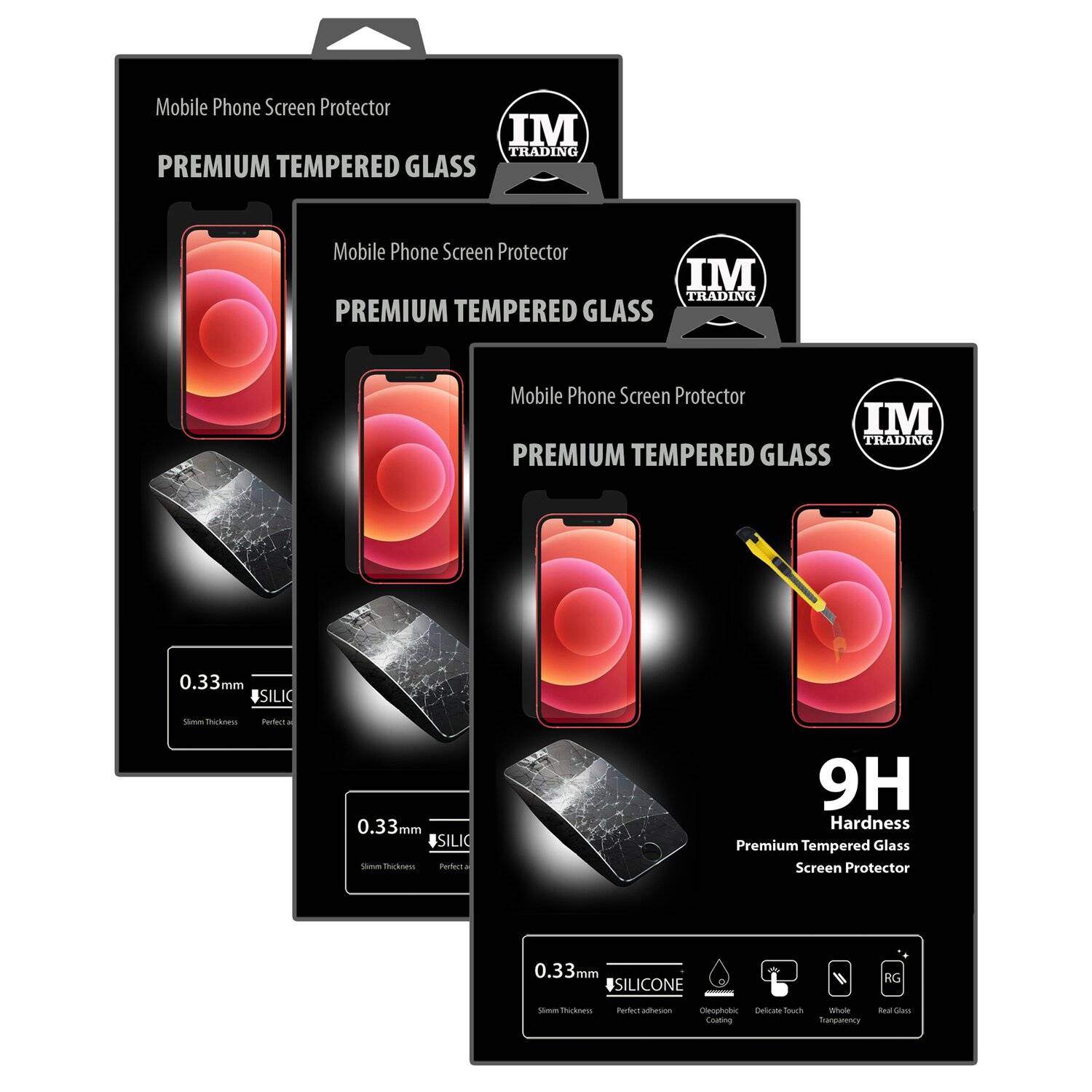 cofi1453 3X Schutz Schutz Glas 9H Tempered Glass Display Schutz Folie Display Glas Protector für iPhone 12 Pro Max