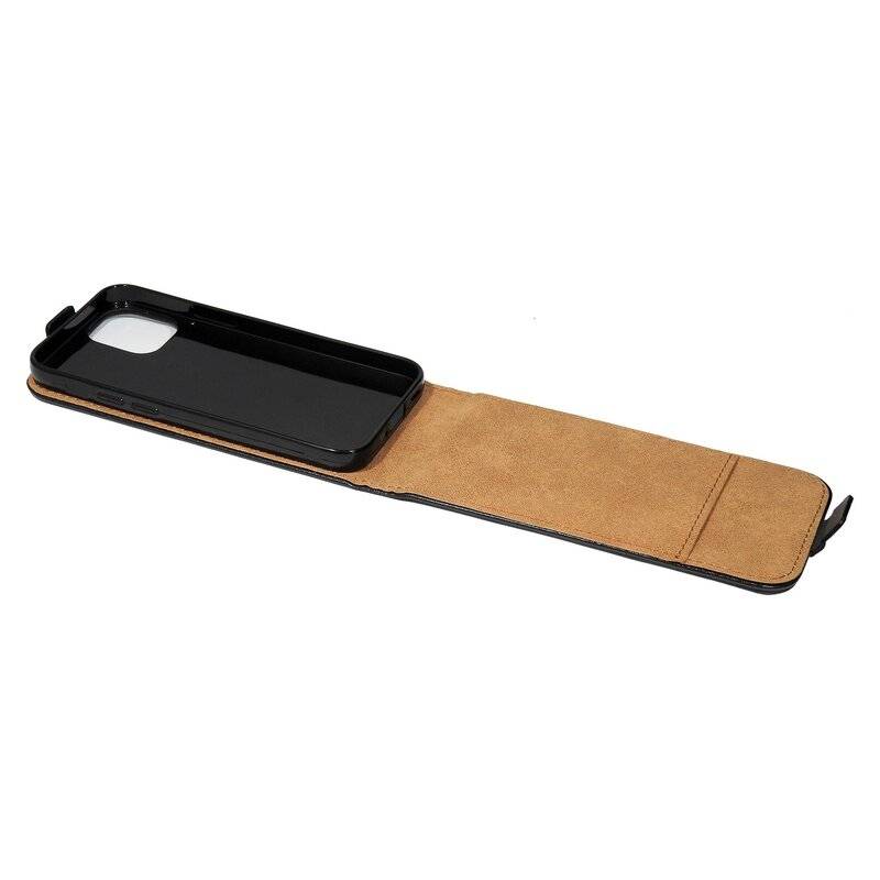 Flip Case für iPhone 12 Pro Max Handy Tasche vertikal aufklappbar Schutzhülle Klapp Hülle Schwarz